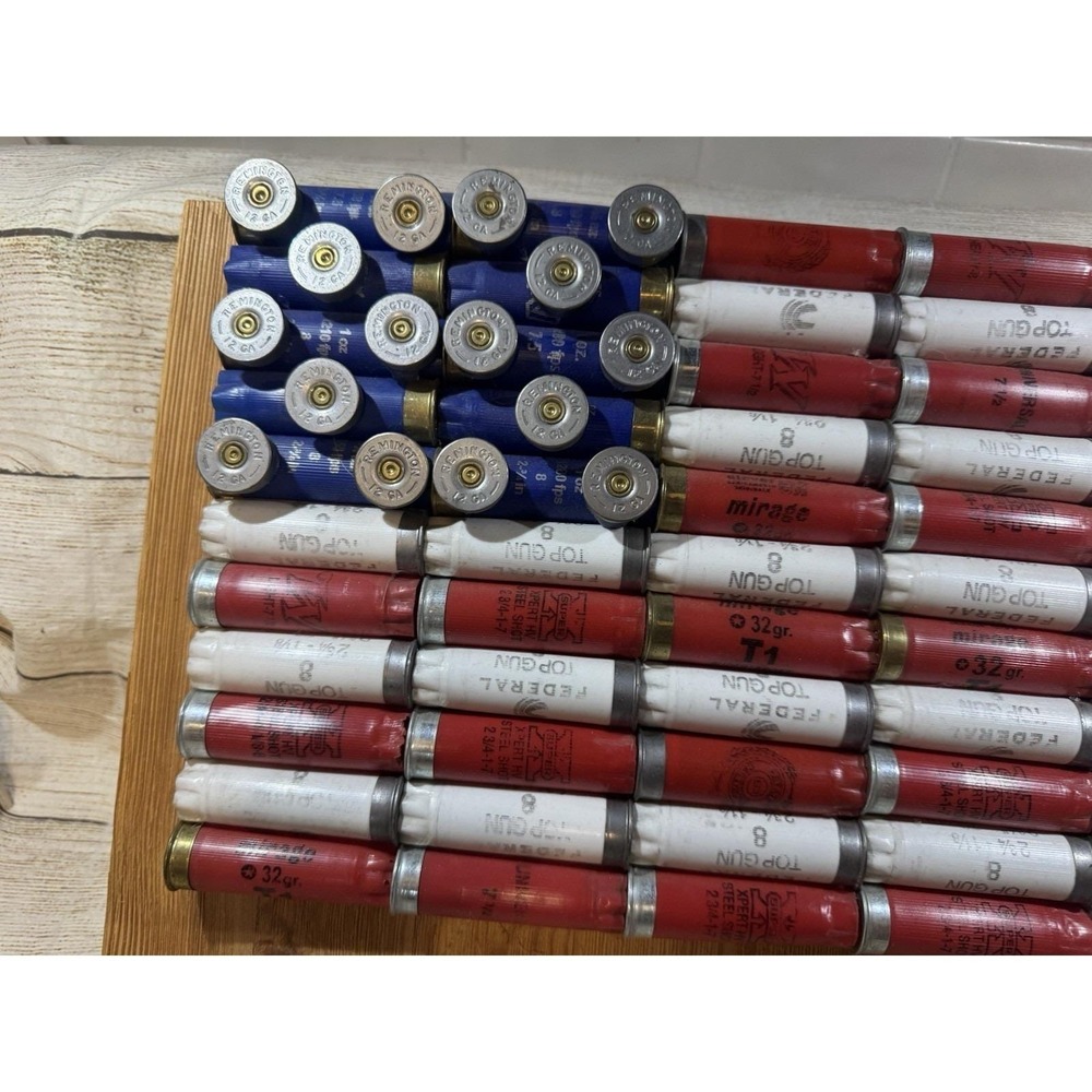 American Flag Shotgun Federal Top Gun Shells Unique Handmade - Picture 3 of 10